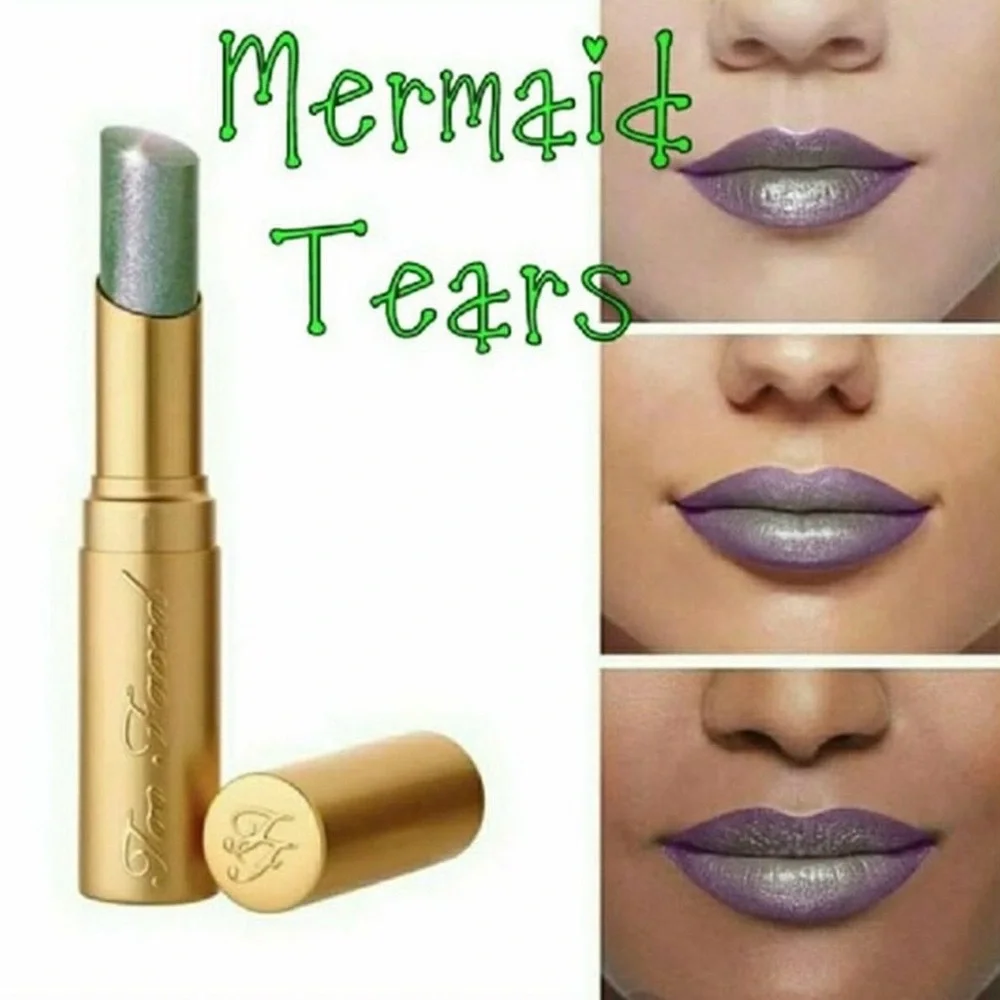 Too Faced Mermaid Tears Lip Topper and Lipstick Set
